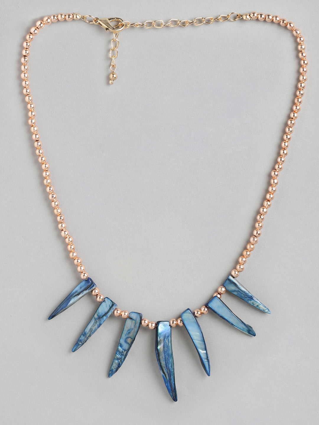 Blueberry blue canine teeth necklace
