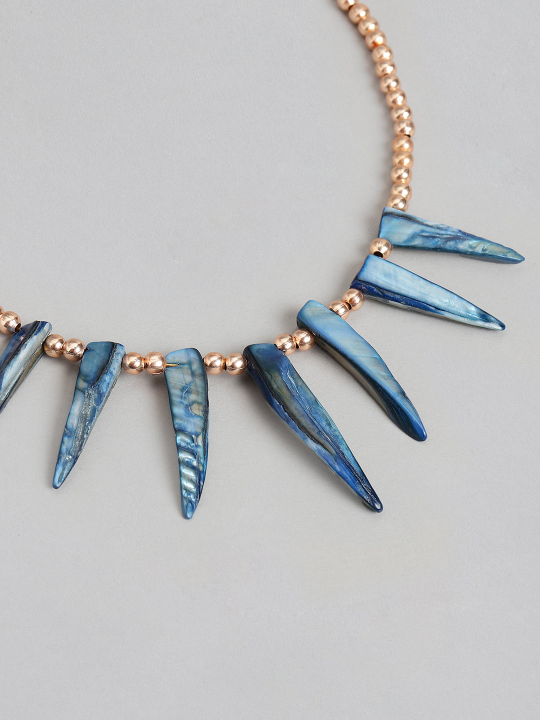 Blueberry blue canine teeth necklace