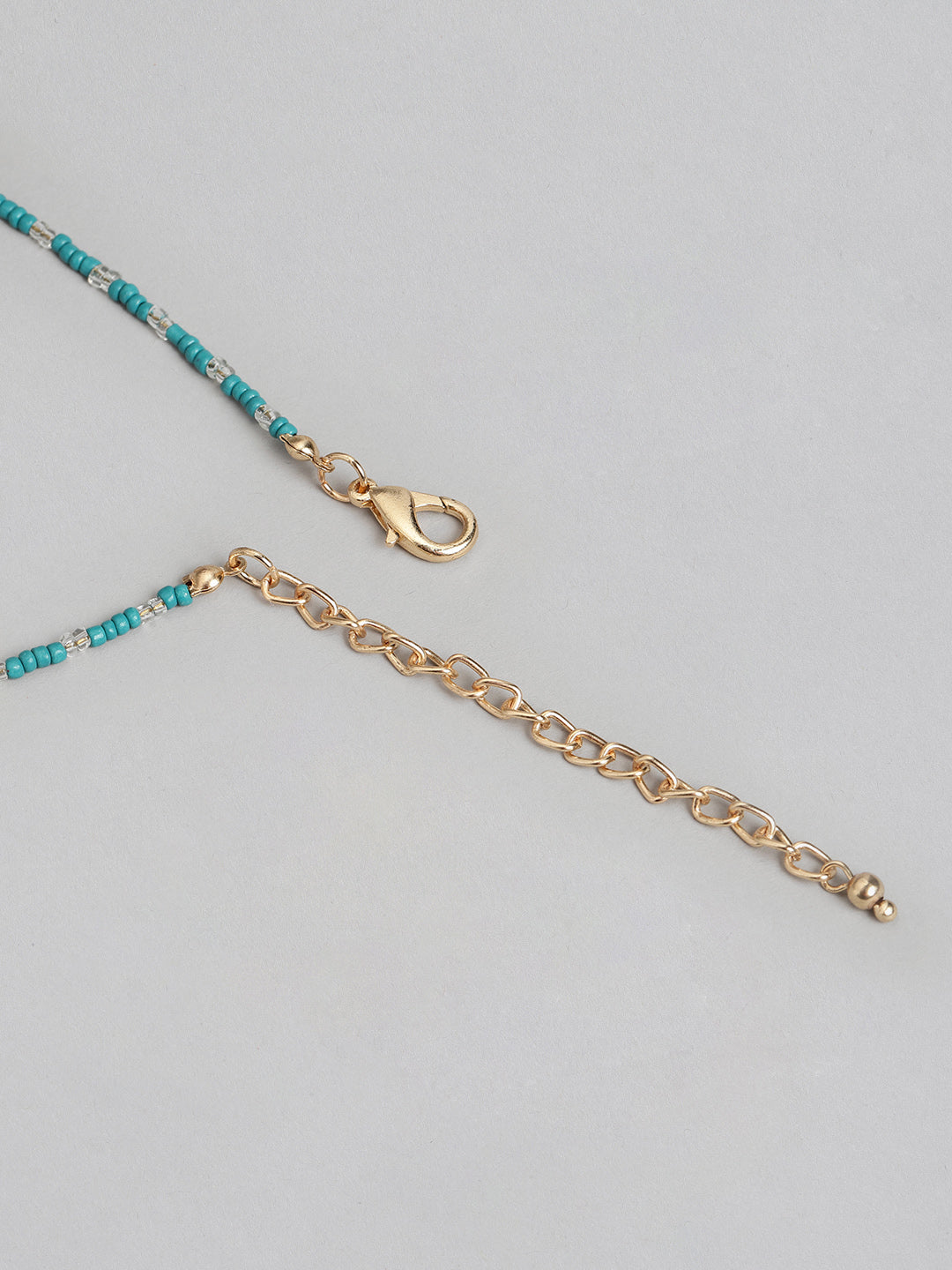 Blueberry blue and white pearl necklace