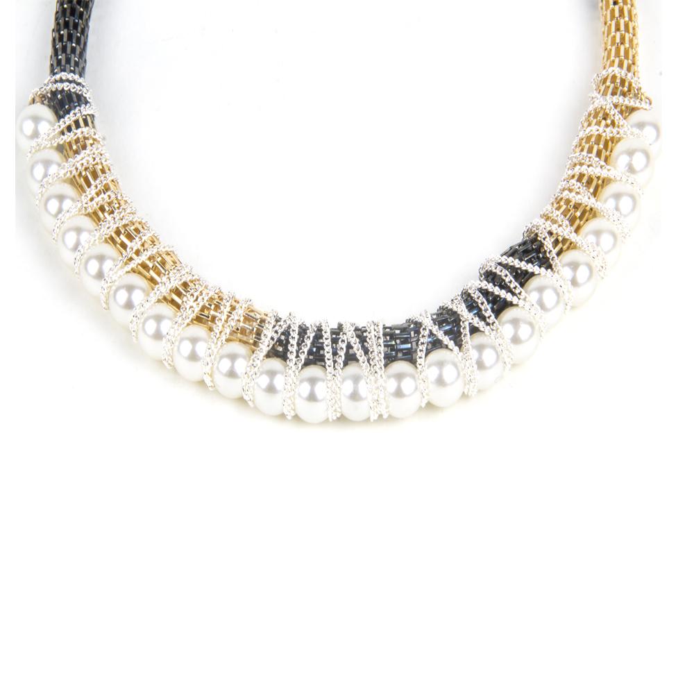 Blueberry stylish pearl chain necklace