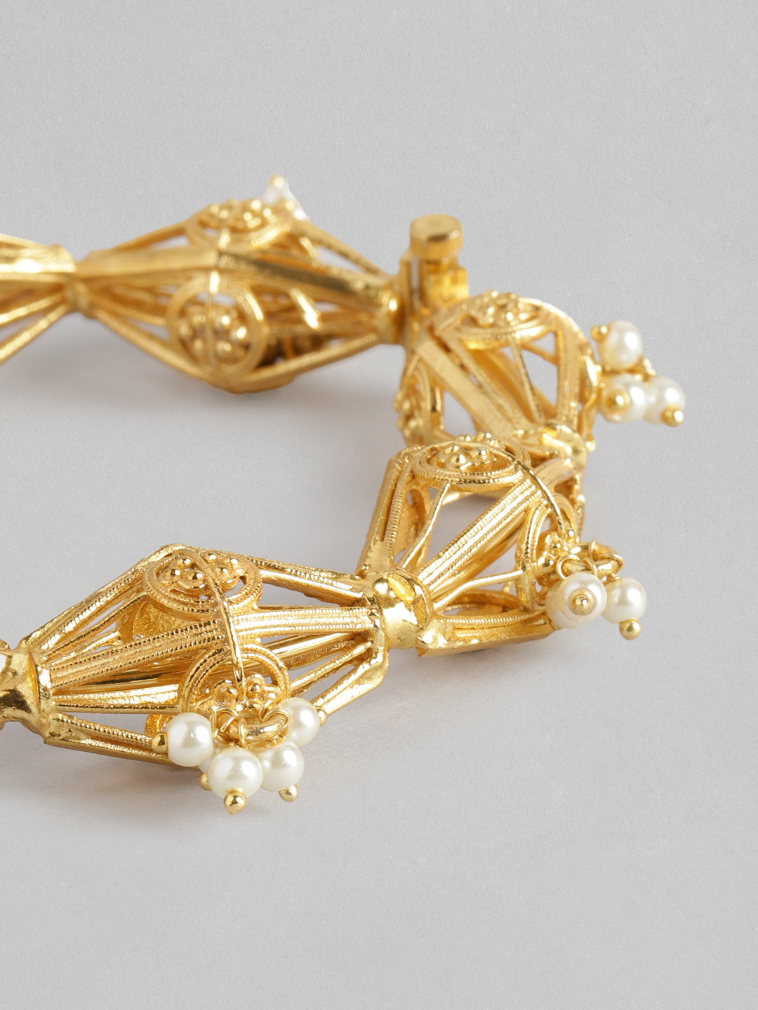 Blueberry gold plated brass metal detailing Cuff