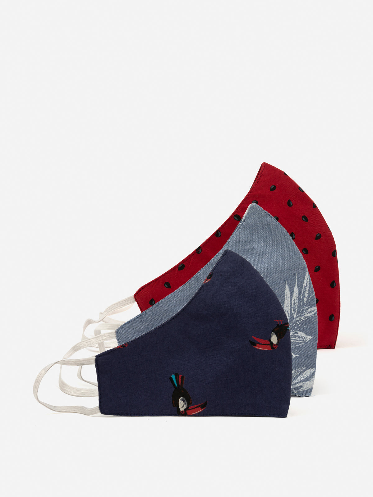 Printed Re-Usable Cotton Masks (Set of 3)