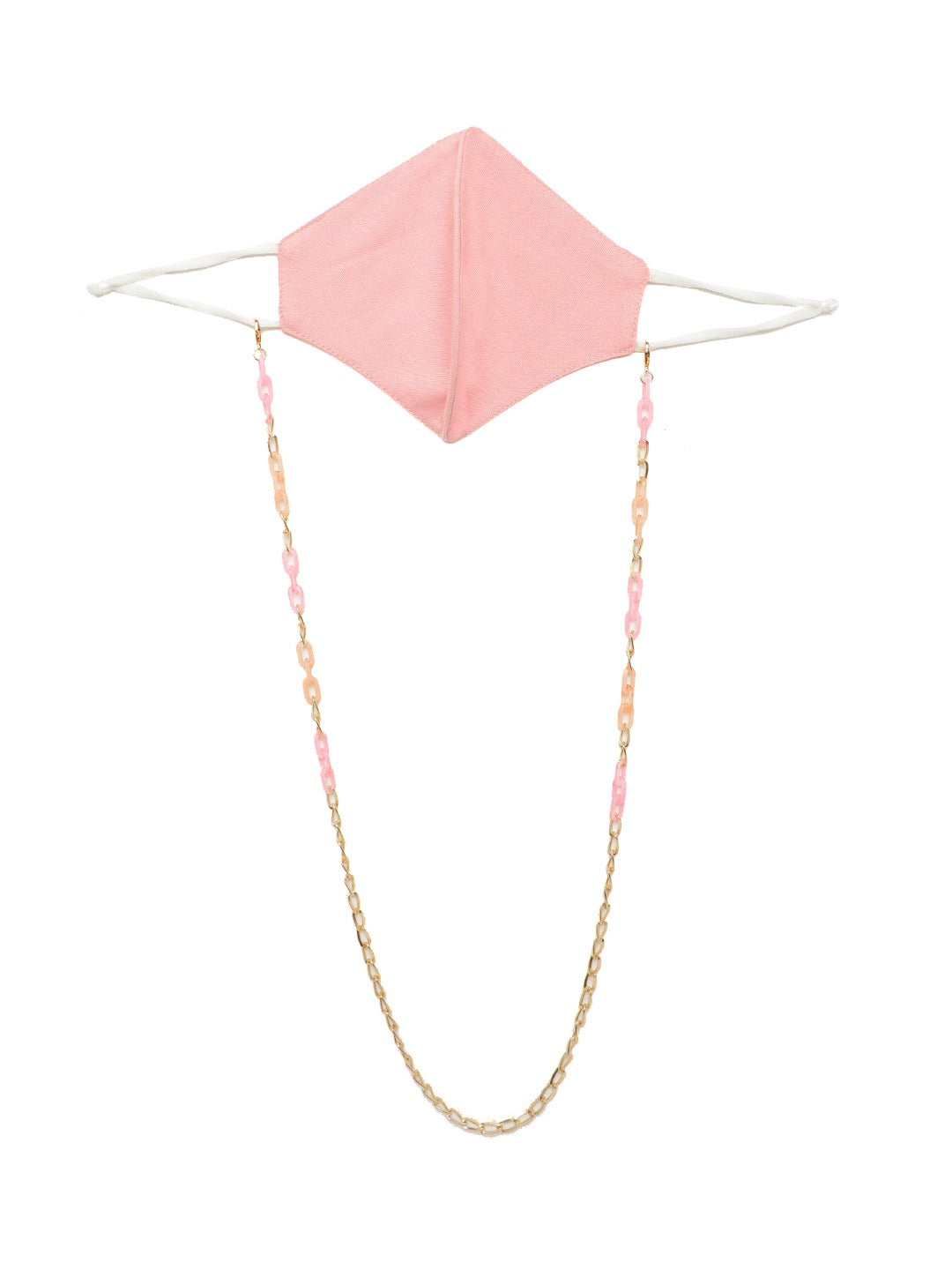Blueberry Pink solid 2 ply cotton reusable chain mask