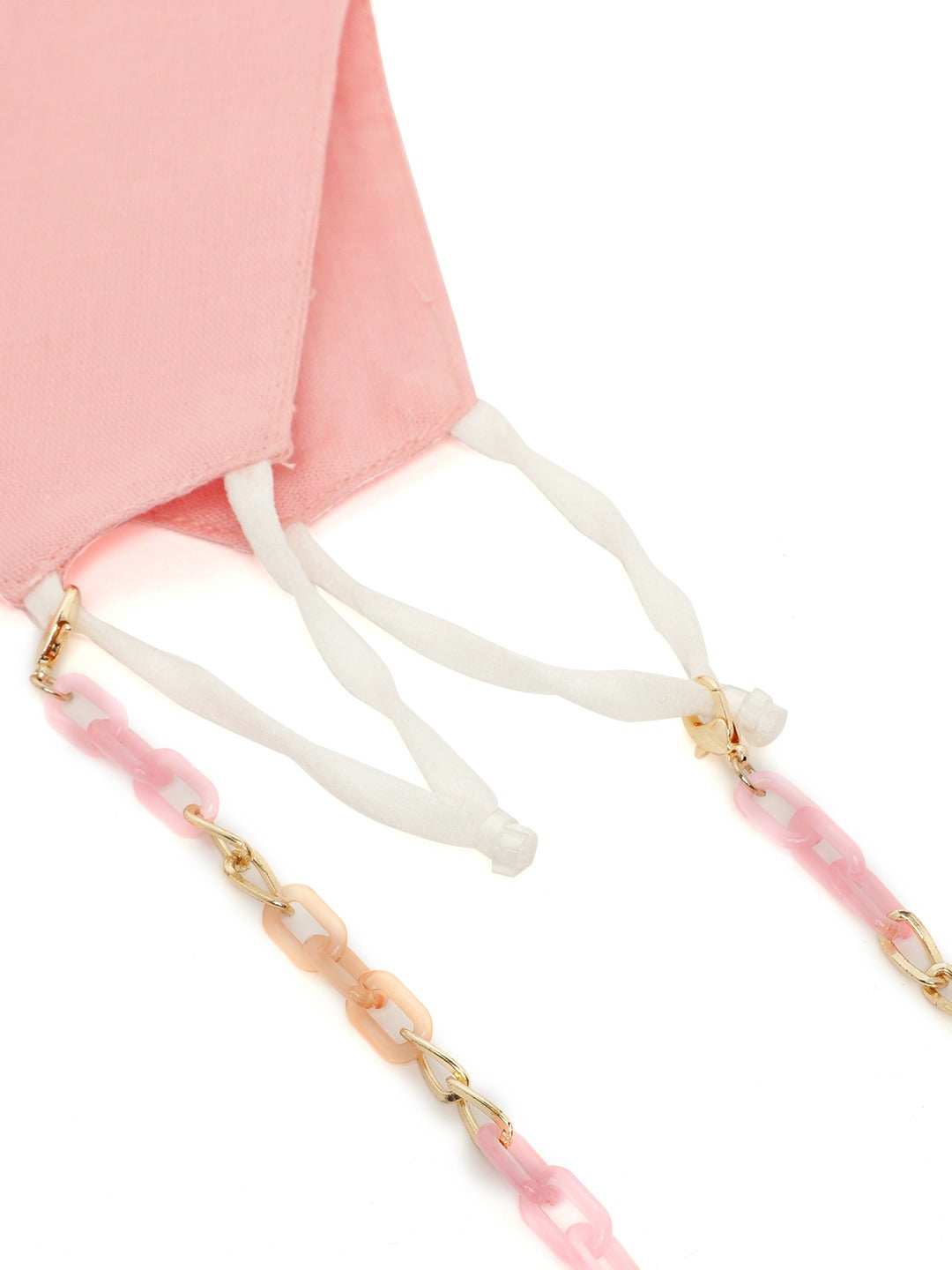 Blueberry Pink solid 2 ply cotton reusable chain mask