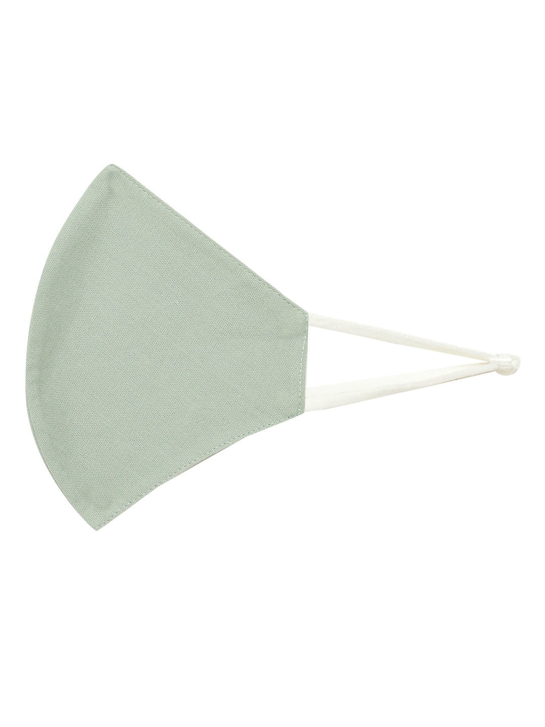 Blueberry Mint Green solid 2 ply cotton reusable chain mask