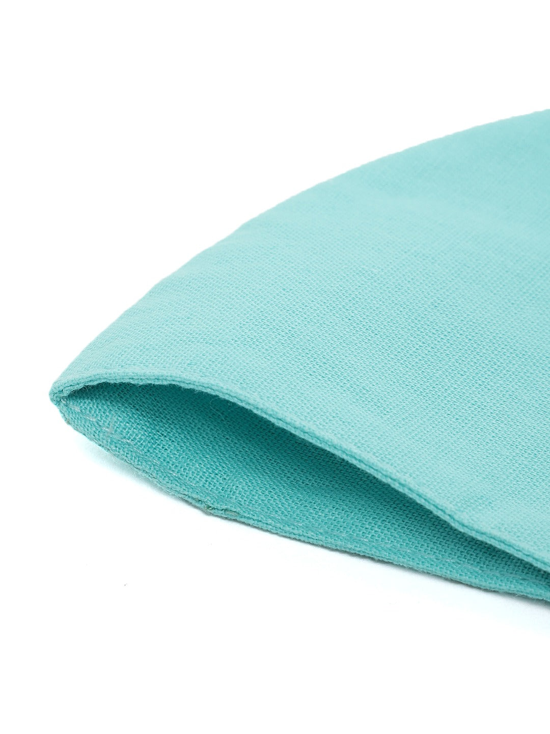 Blueberry turquoise blue solid 2 ply cotton reusable chain mask