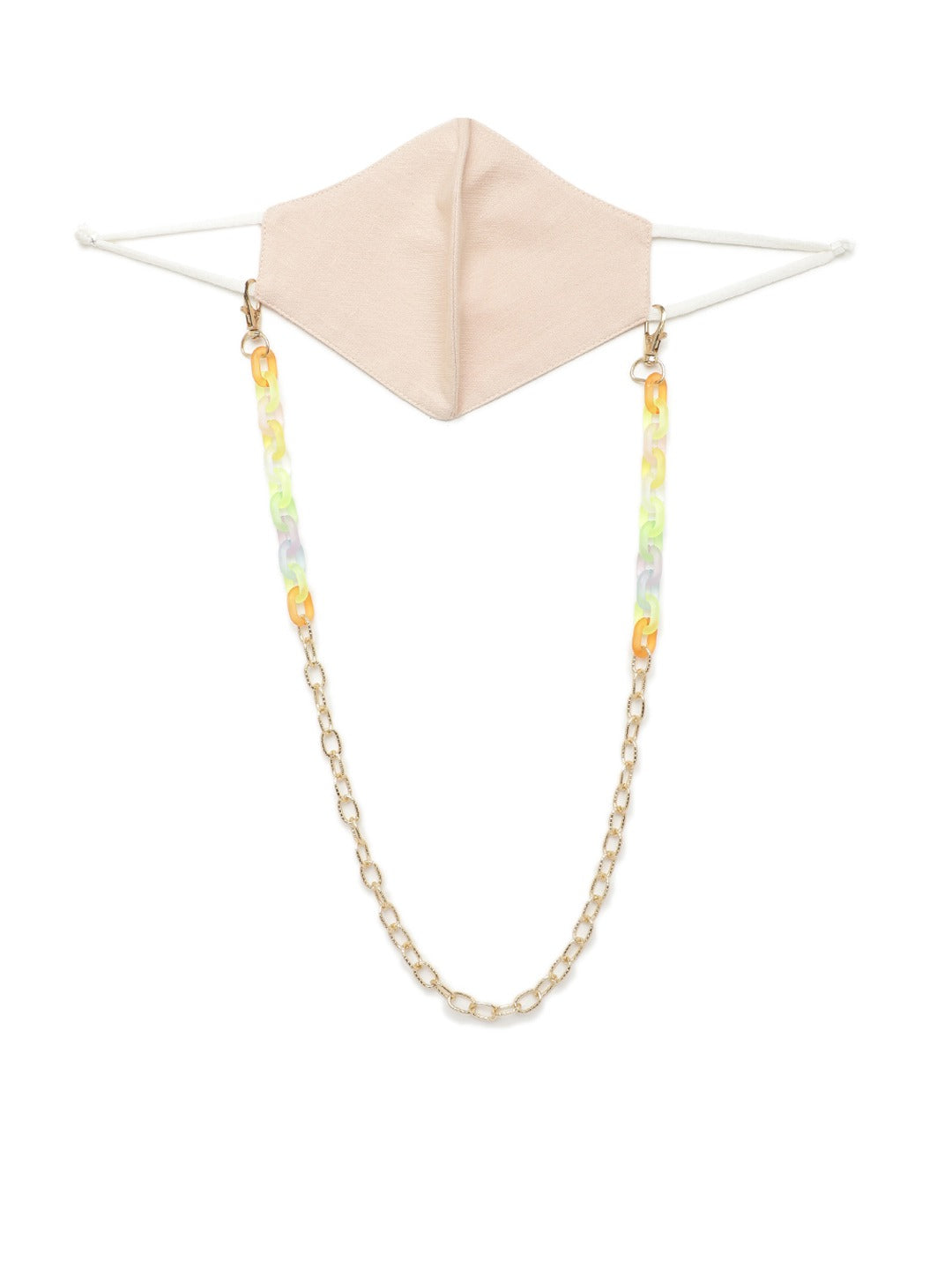 Blueberry Peach solid 2 ply cotton reusable chain mask