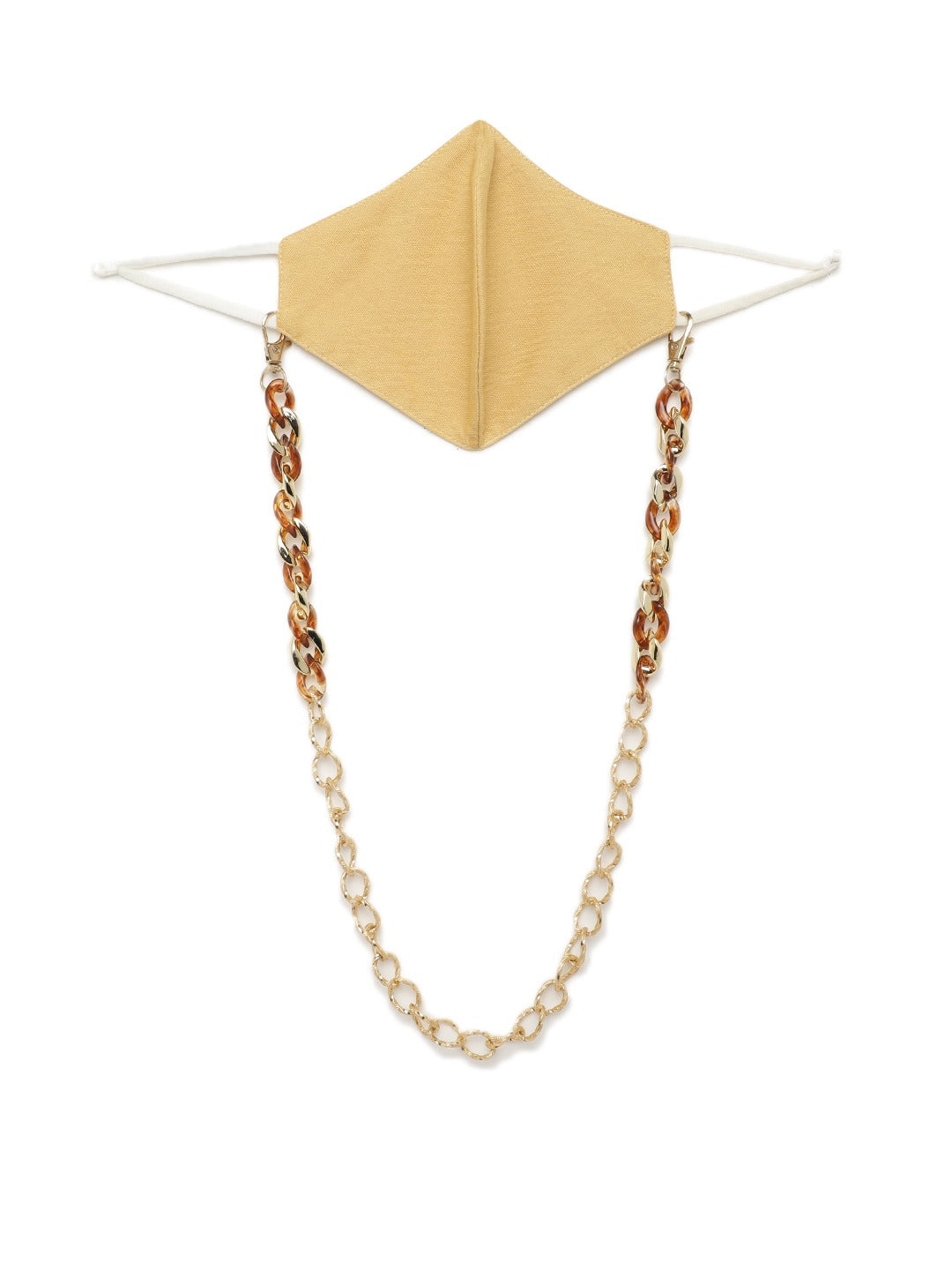 Blueberry mustard solid 2 ply cotton reusable chain mask