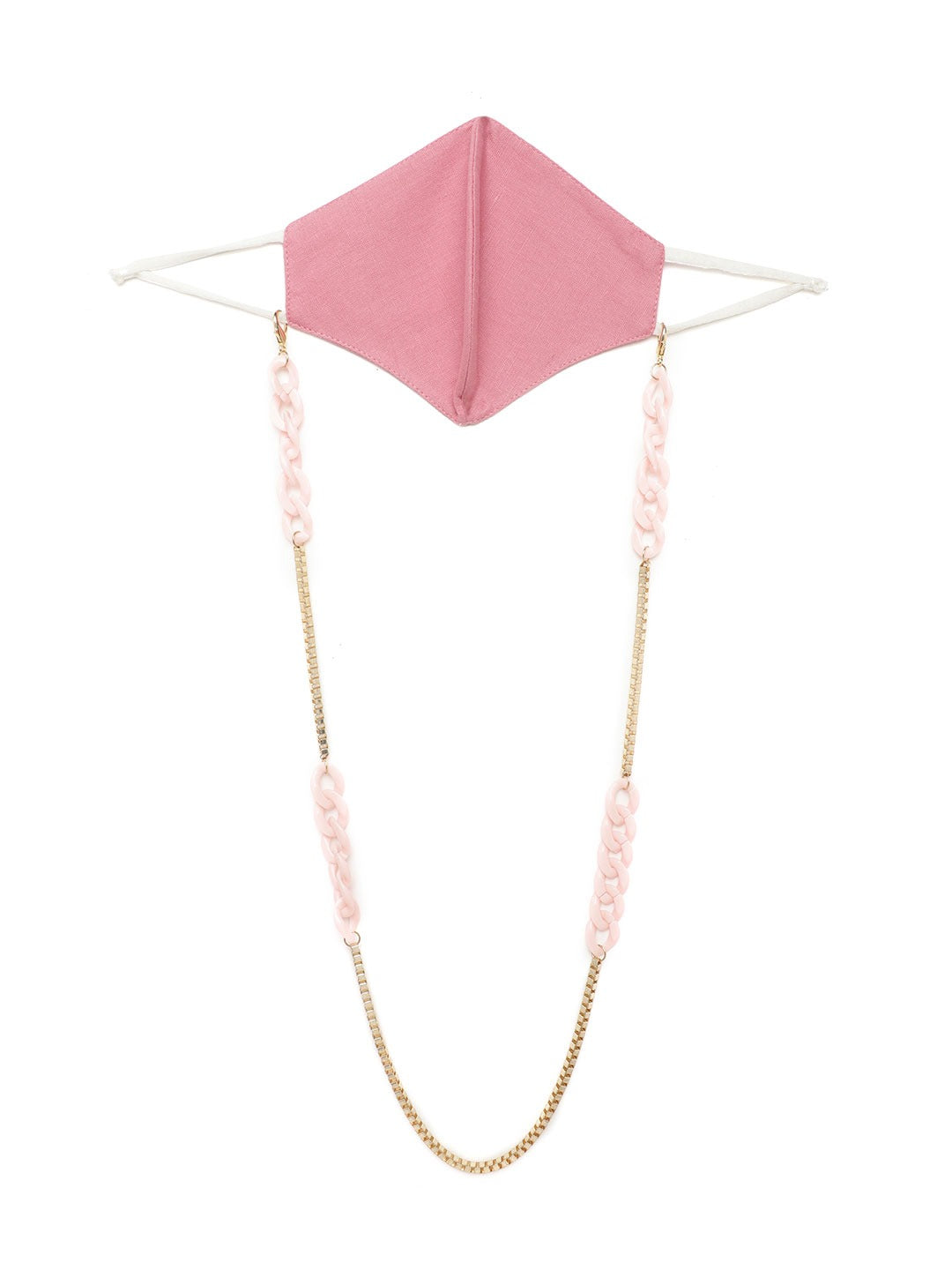 Blueberry Mauve solid 2 ply cotton reusable chain mask