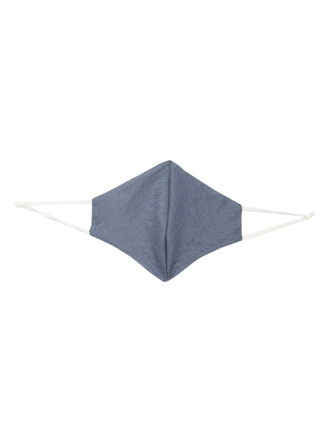 Blueberry Blue solid 2 ply cotton reusable chain mask