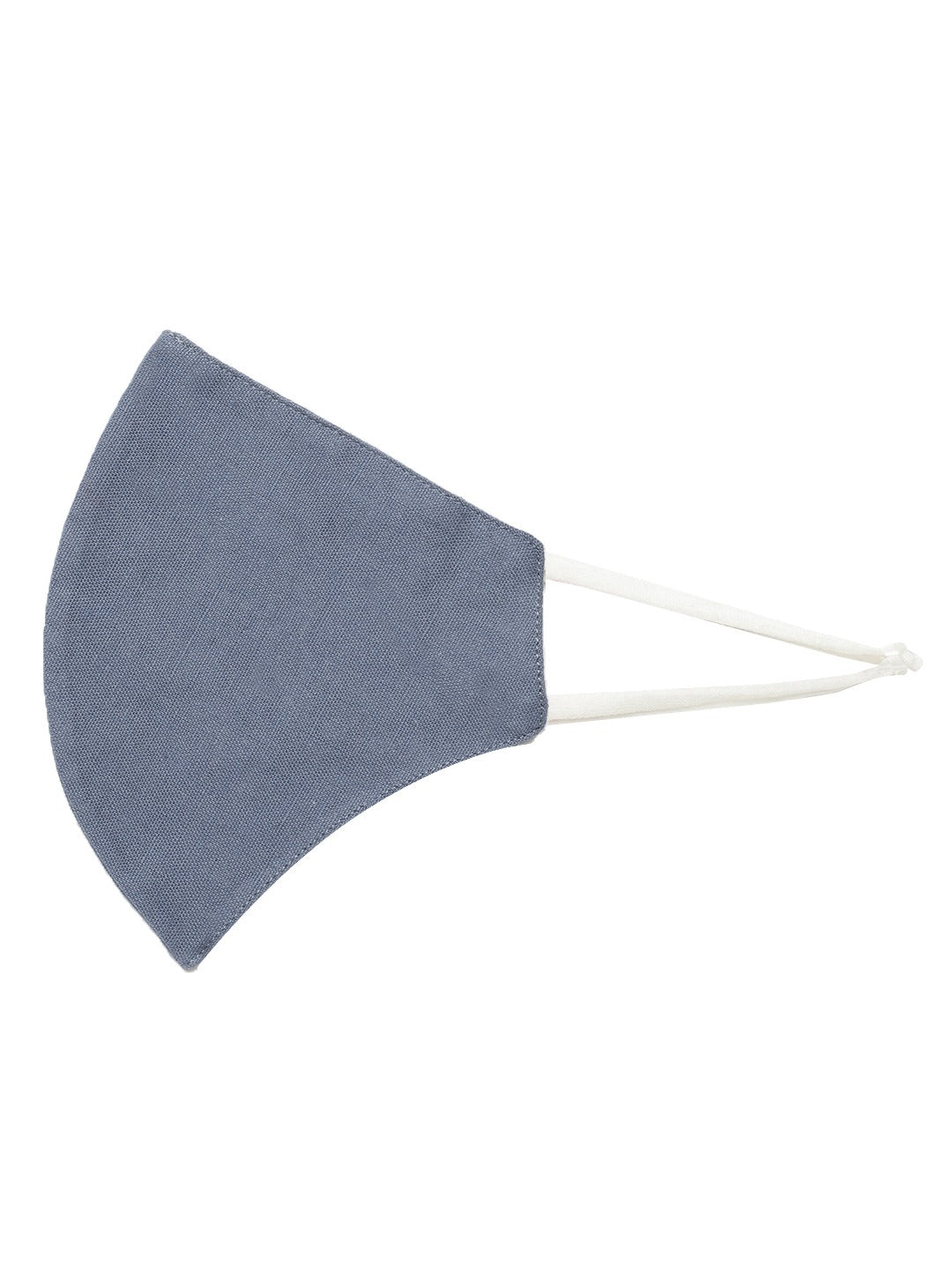 Blueberry Blue solid 2 ply cotton reusable chain mask