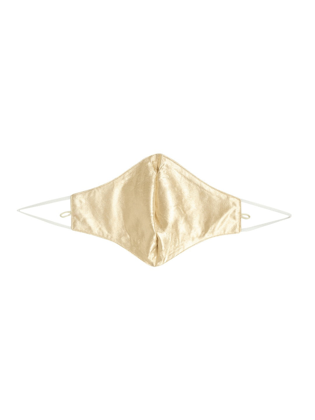 Blueberry golden Reusable 2-Ply satin face mask with golden chain