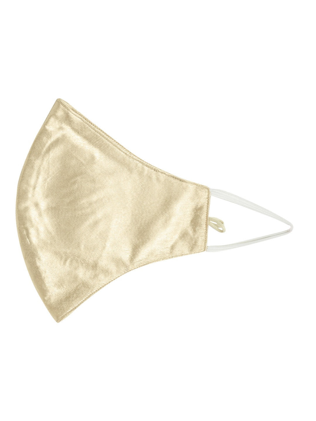 Blueberry golden Reusable 2-Ply satin face mask with golden chain