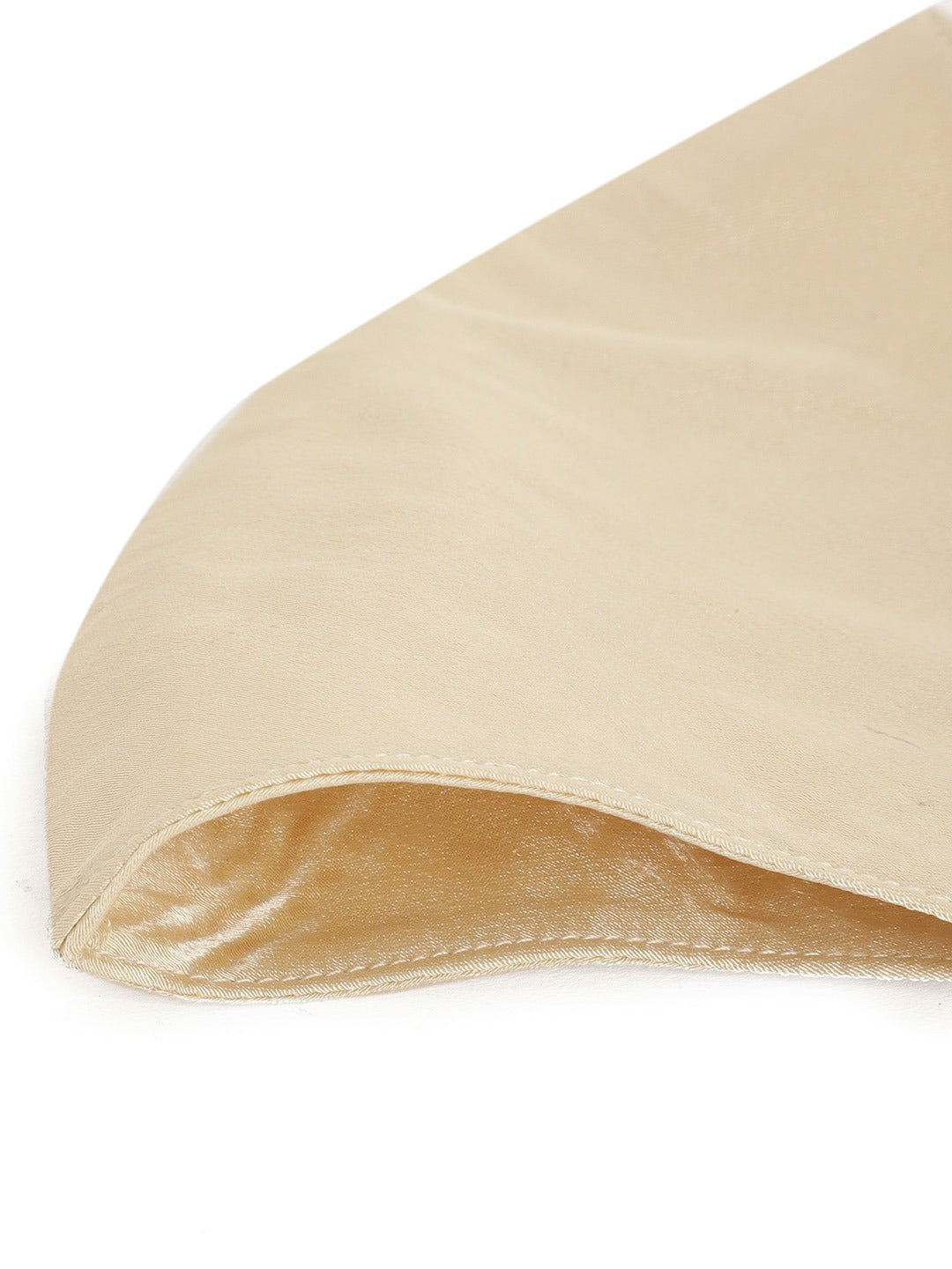 Blueberry beige Reusable 2-Ply satin face mask with white chain