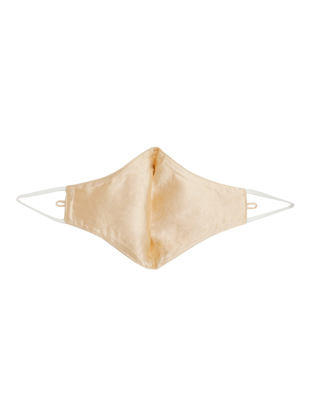Blueberry gold Reusable 2-Ply satin face mask with double tone chain