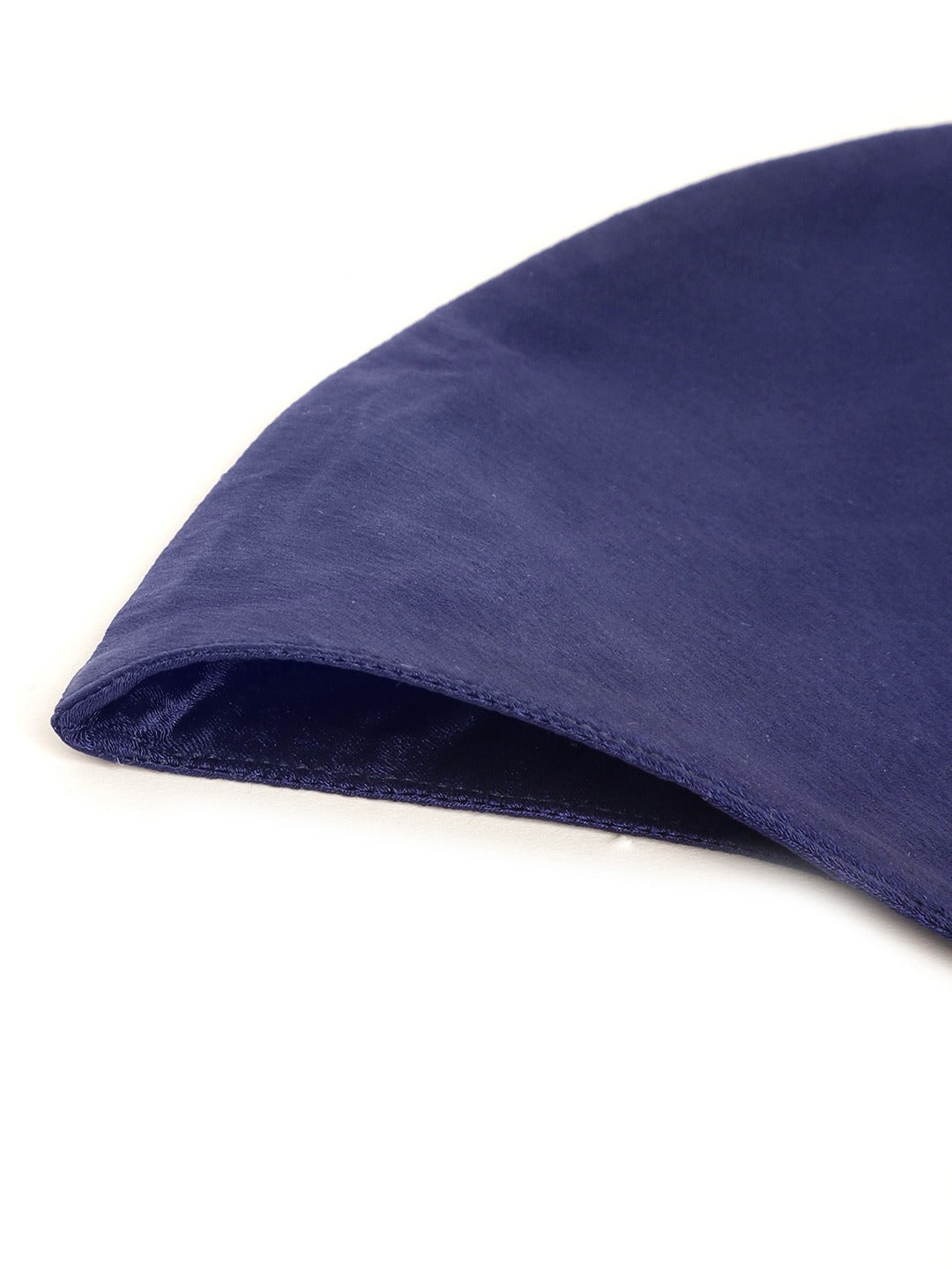 Blueberry navy blue Reusable 2-Ply satin face mask with Evil Eye gold plated chain