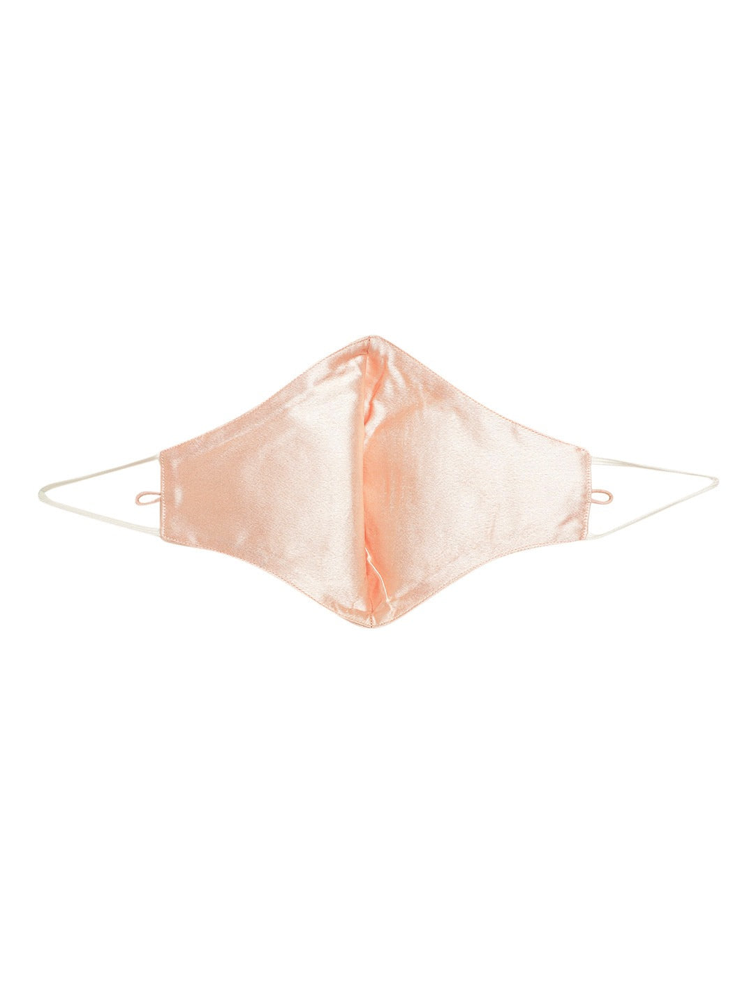 Blueberry baby pink Reusable 2-Ply satin face mask with gold plated chain