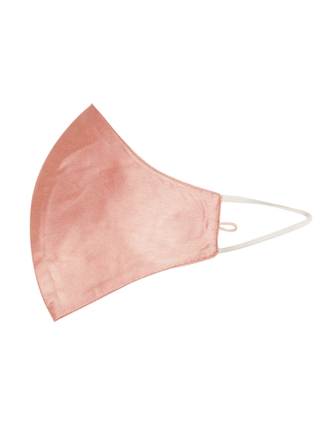 Blueberry peach Reusable 2-Ply satin face mask with beaded chain
