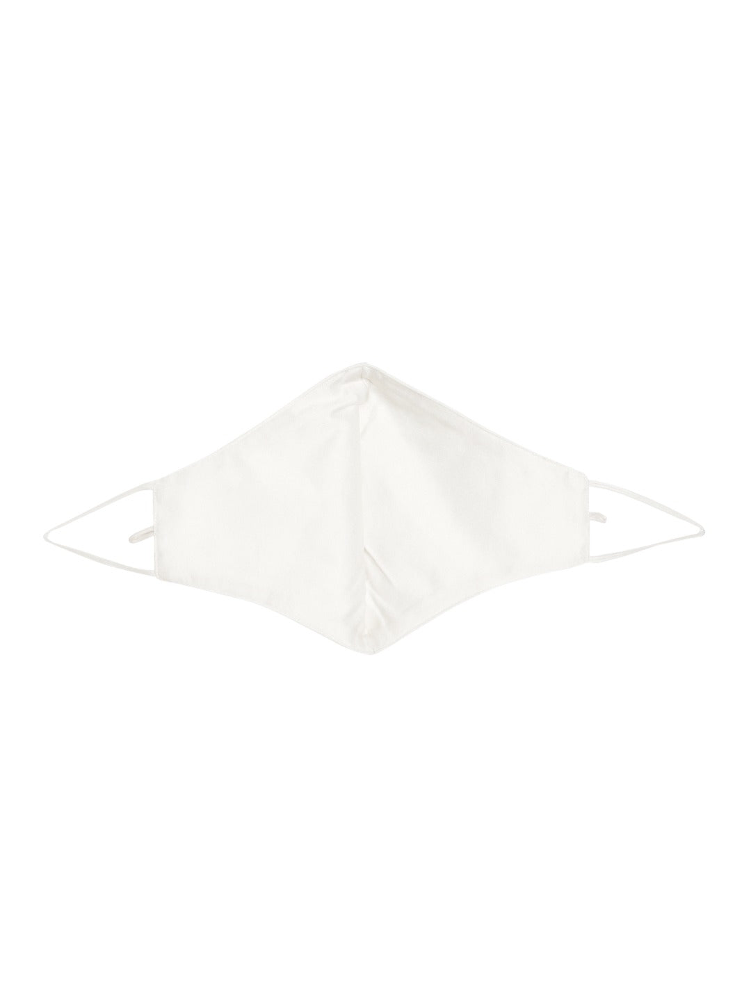 Blueberry white Reusable 2-Ply satin face mask with double tone chain