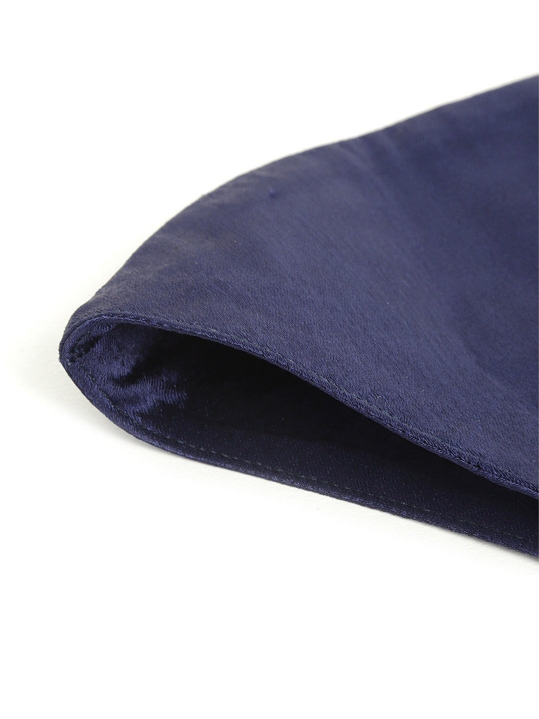 Blueberry blue Reusable 2-Ply satin face mask with blue double tone chain