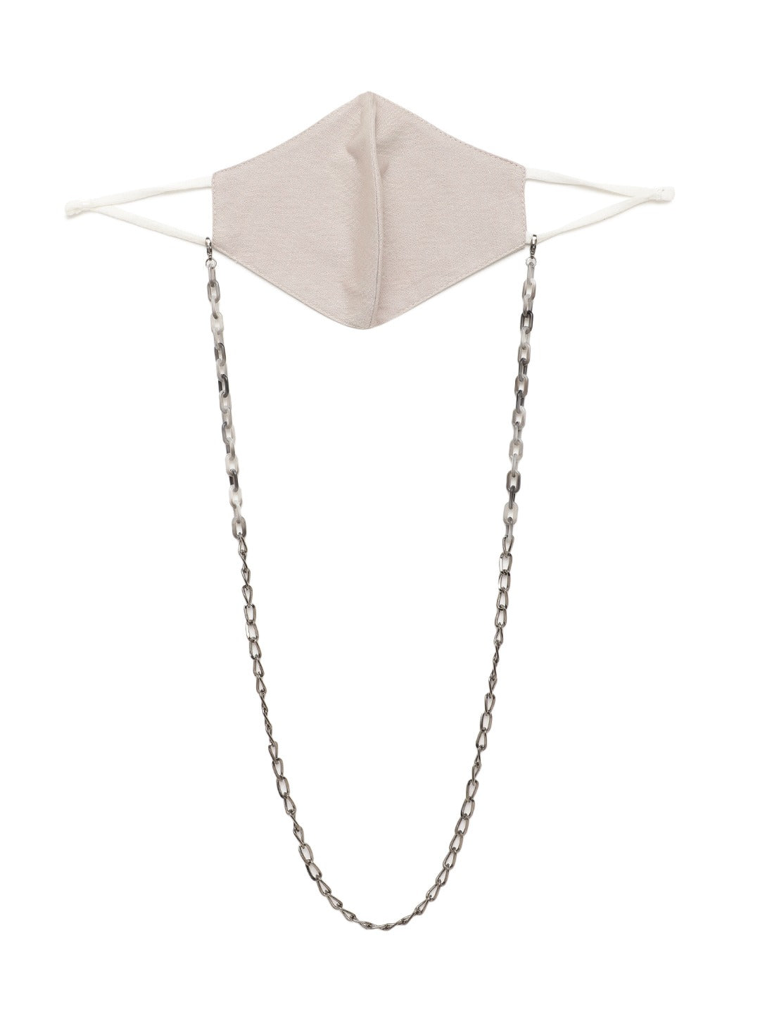 Blueberry Grey solid 2 ply cotton reusable chain mask