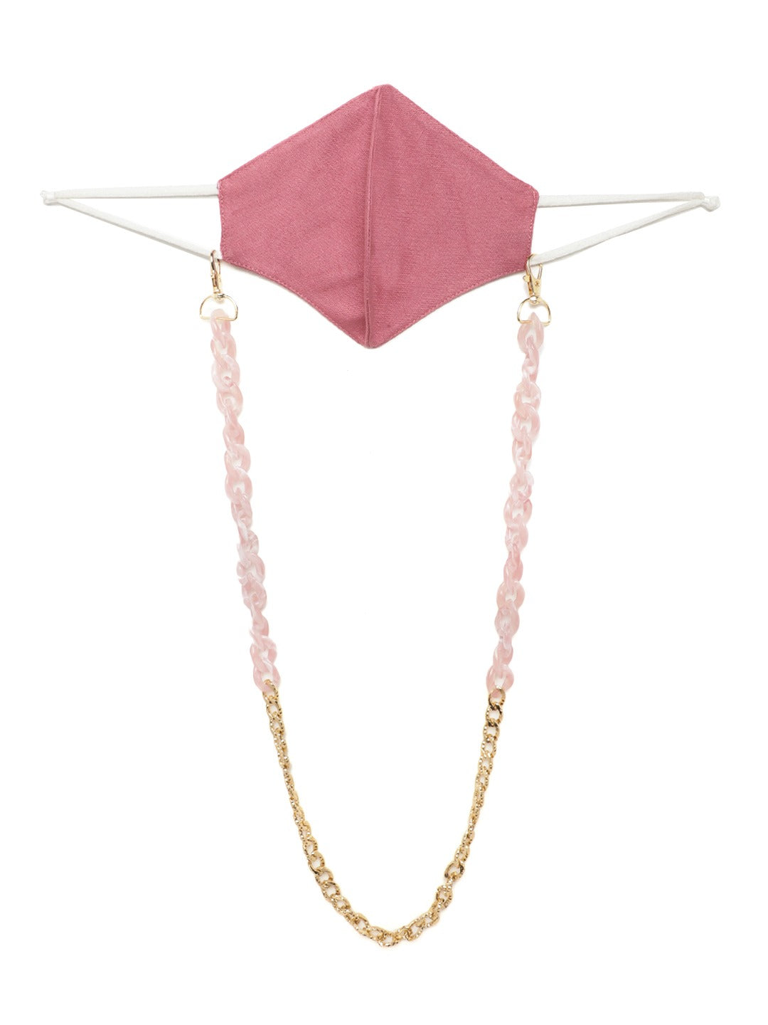 Blueberry Mauve solid 2 ply cotton reusable chain mask