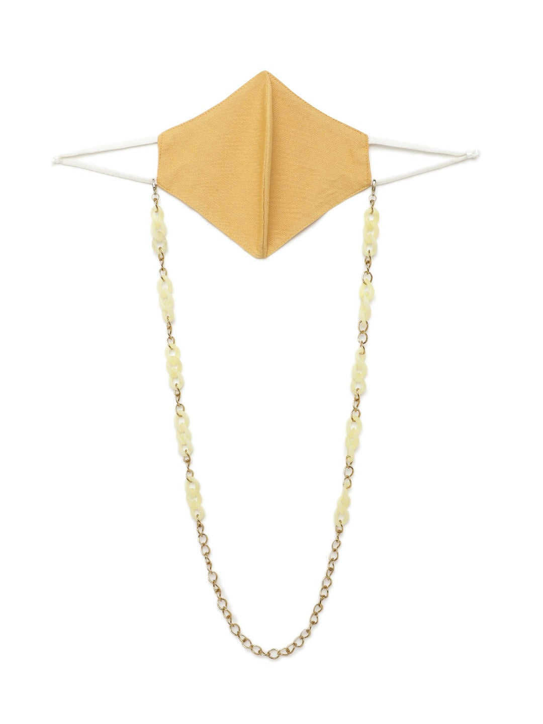 Blueberry mustard solid 2 ply cotton reusable chain mask