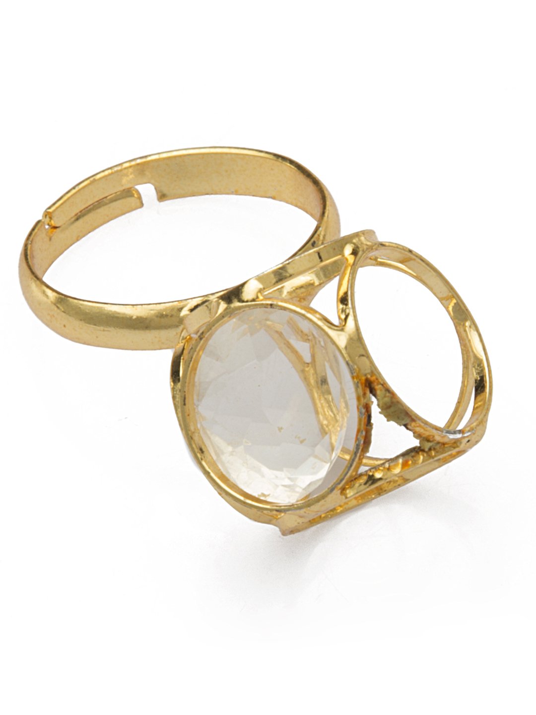 Blueberry golden crystal ring
