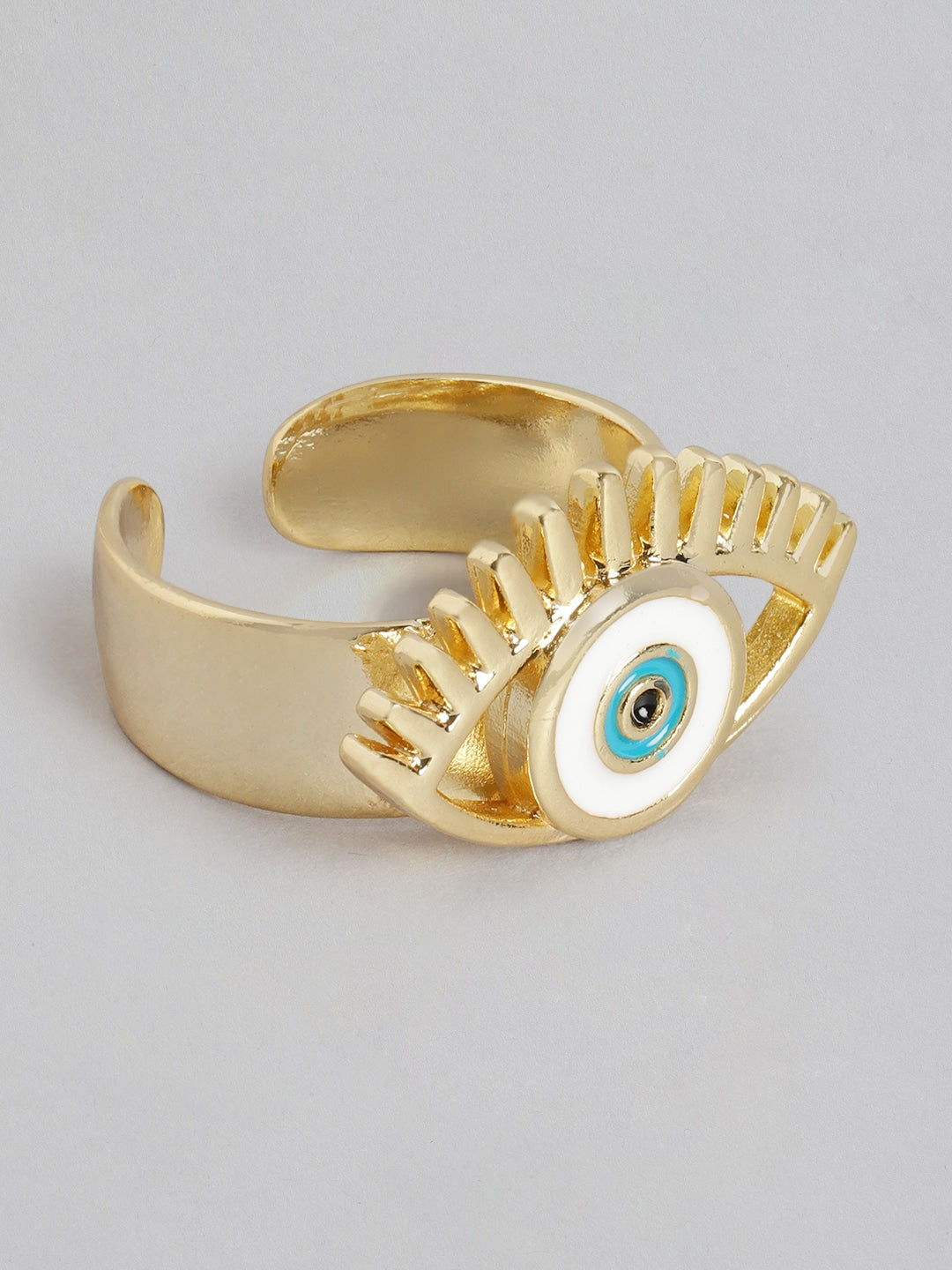 Blueberry gold plated Evil Eye ring