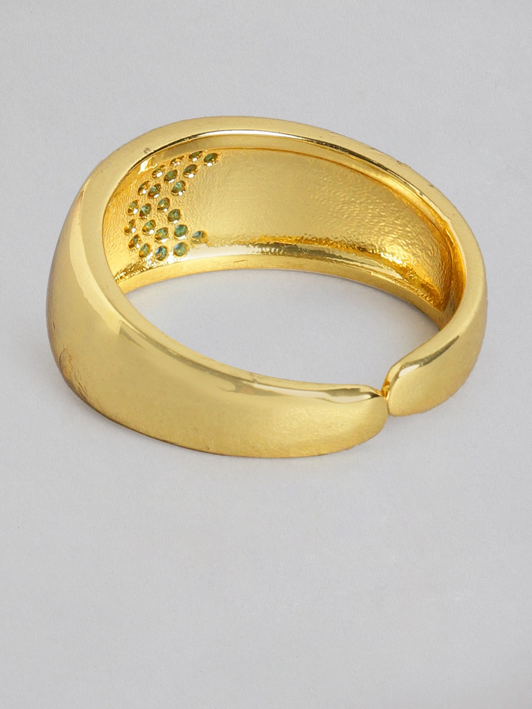 Blueberry gold plated shawwal moon ring