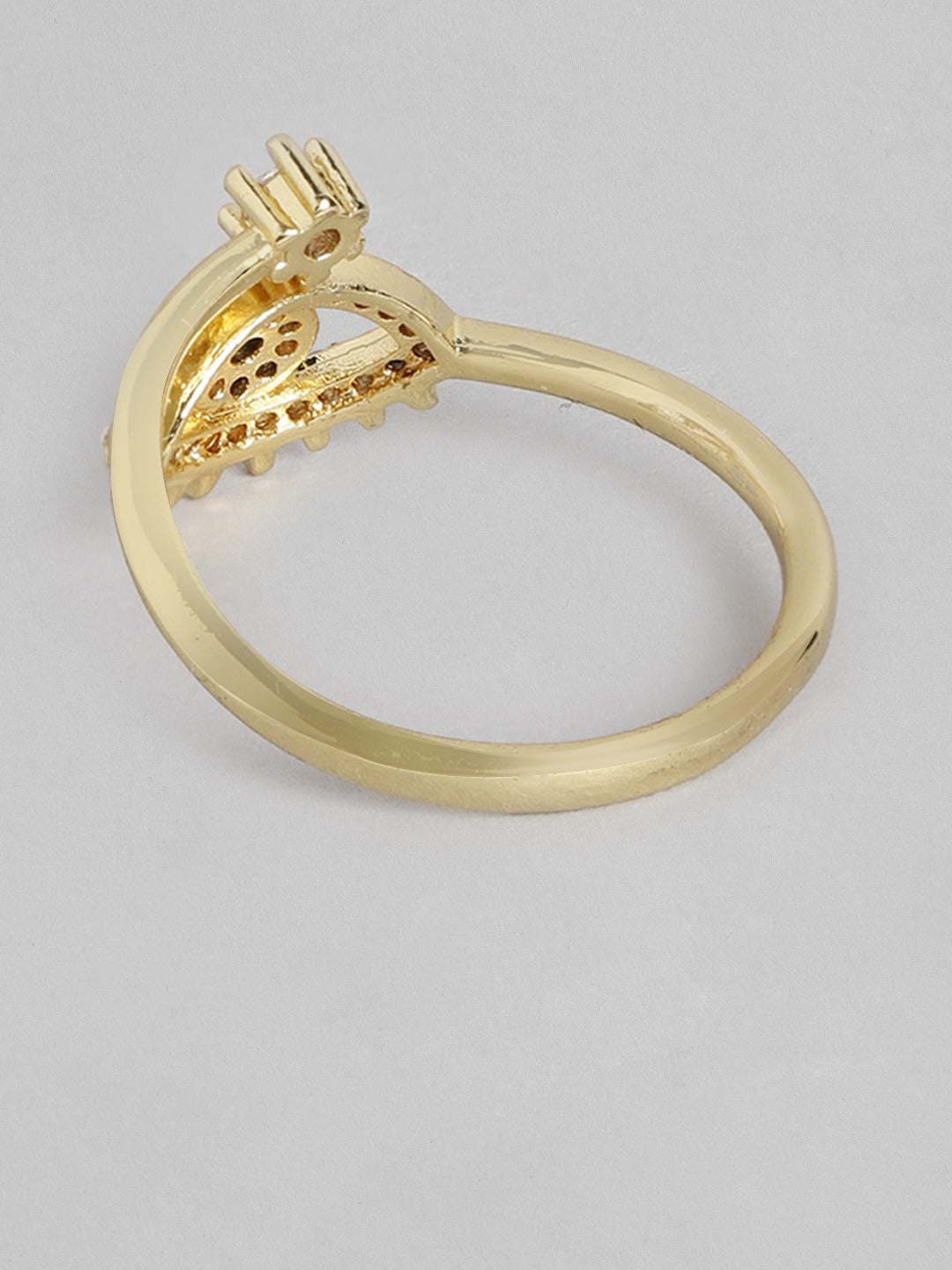 Blueberry gold plated stone embellished ring