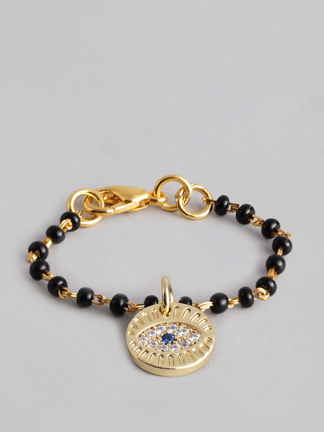 Blueberry gold plated Evil Eye bracelet and Watch charm