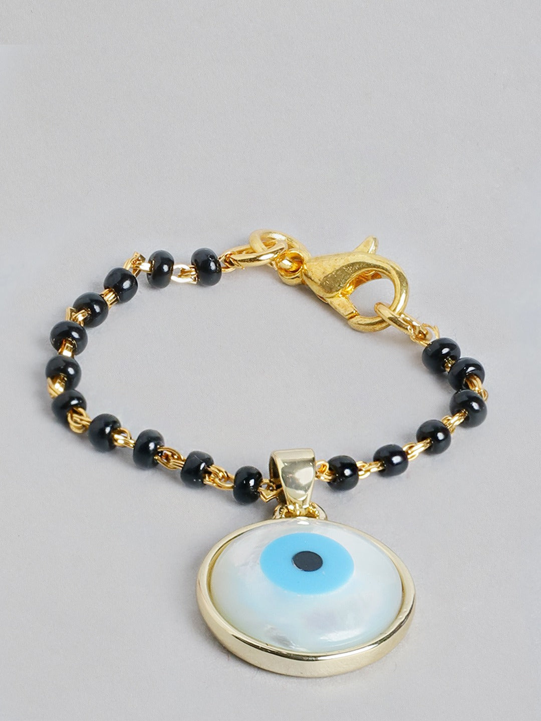 Blueberry gold plated Evil Eye bracelet and Watch charm