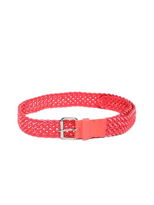 Lazy panda red braided belt