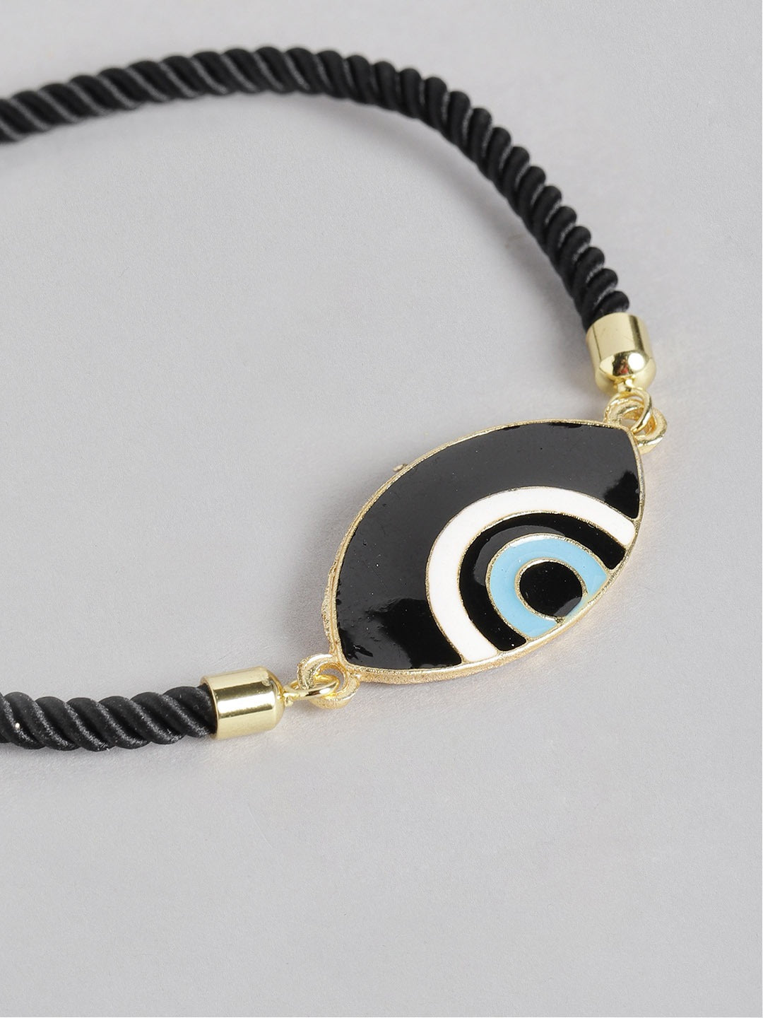 Blueberry Evil Eye black bracelet