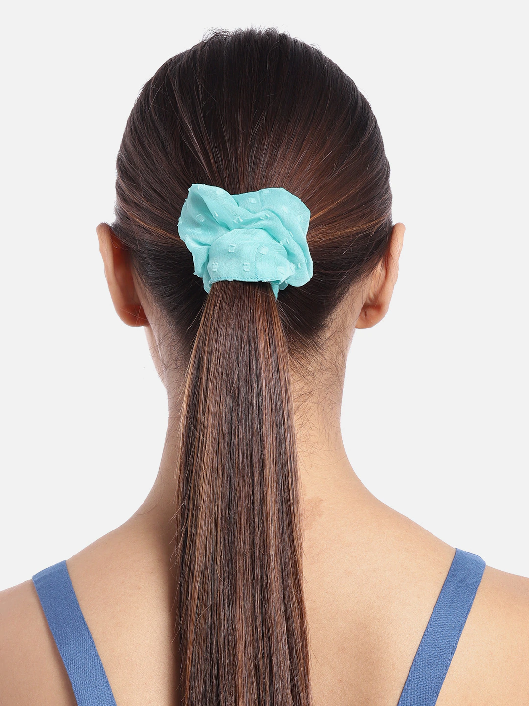 Blueberry set of 3 multi colour scrunchies