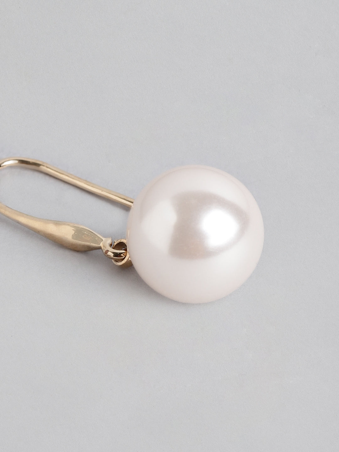 Blueberry gold plated pearl detailing drop earring