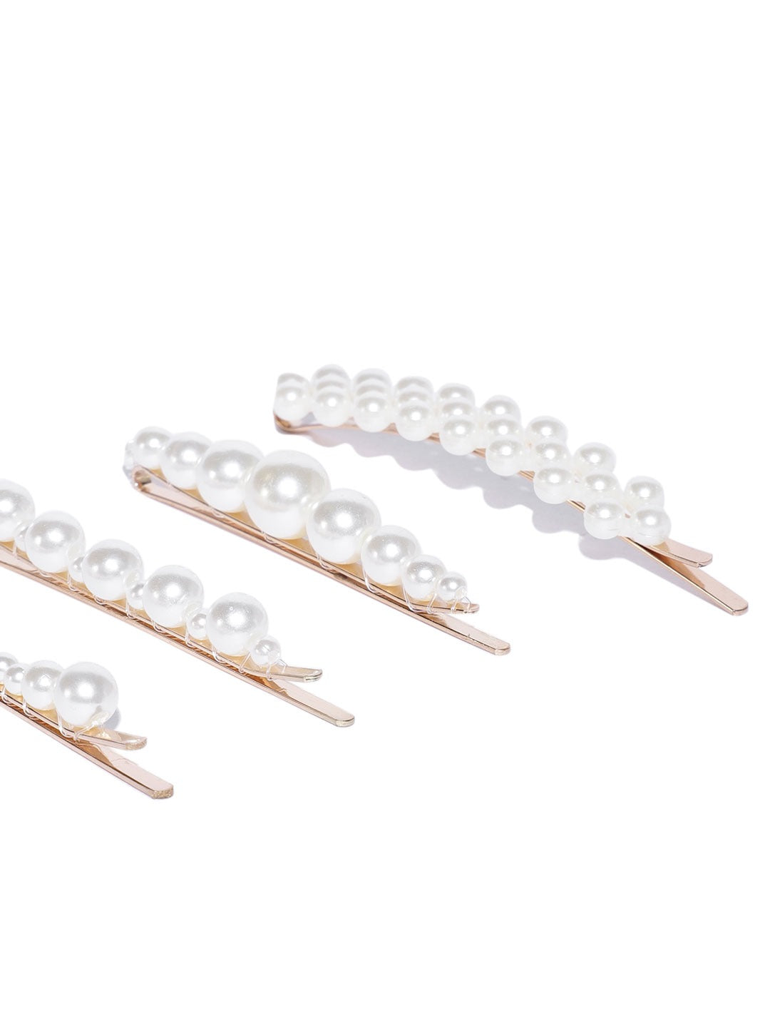 Blueberry set of 4 pearl embellished hair clips