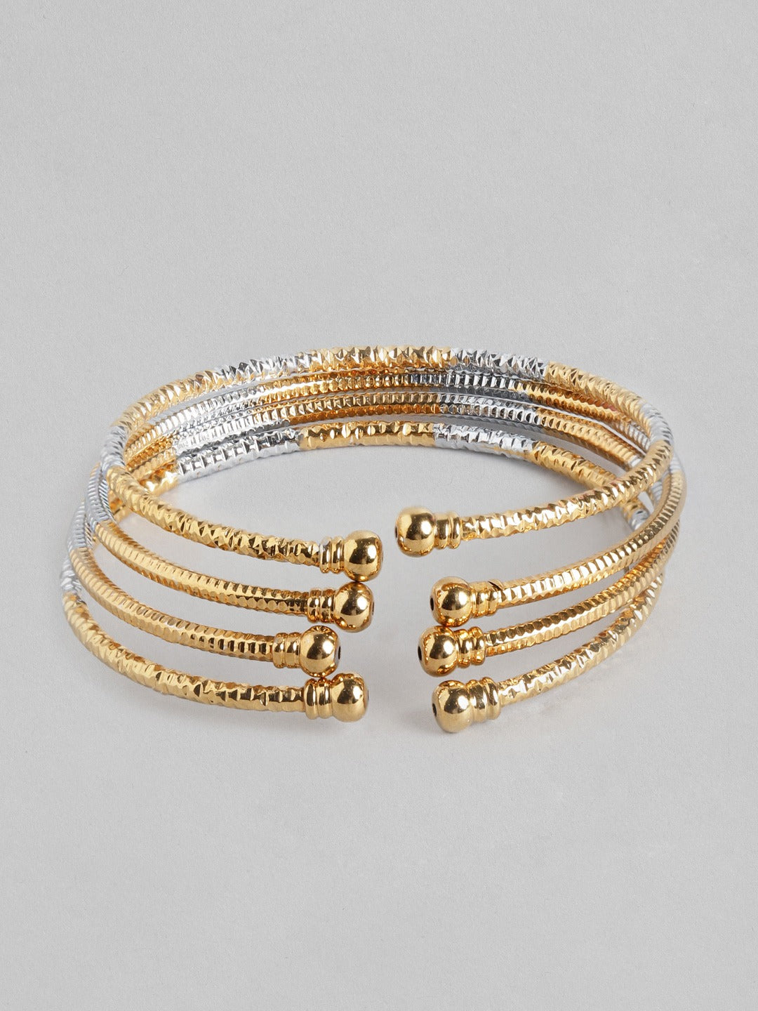 Blueberry set of 4 gold plated bangles