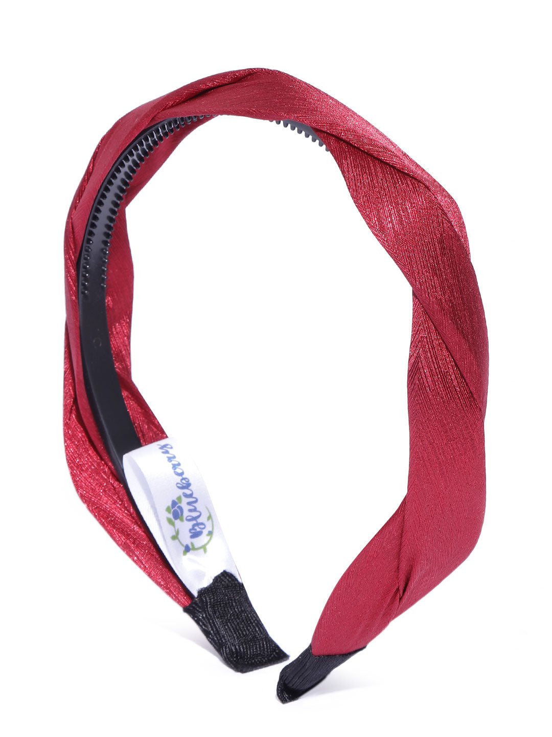 Blueberry maroon pleated hairband