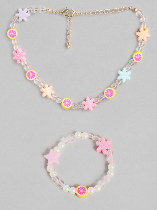 Blueberry KIDS multi star beaded necklace and bracelet combo