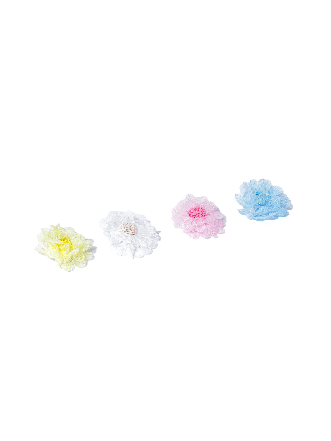 Blueberry KIDS set of 4 multi flower hair clips