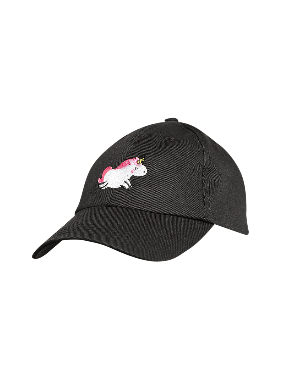 Blueberry KIDS black unicorn embroidery baseball cap