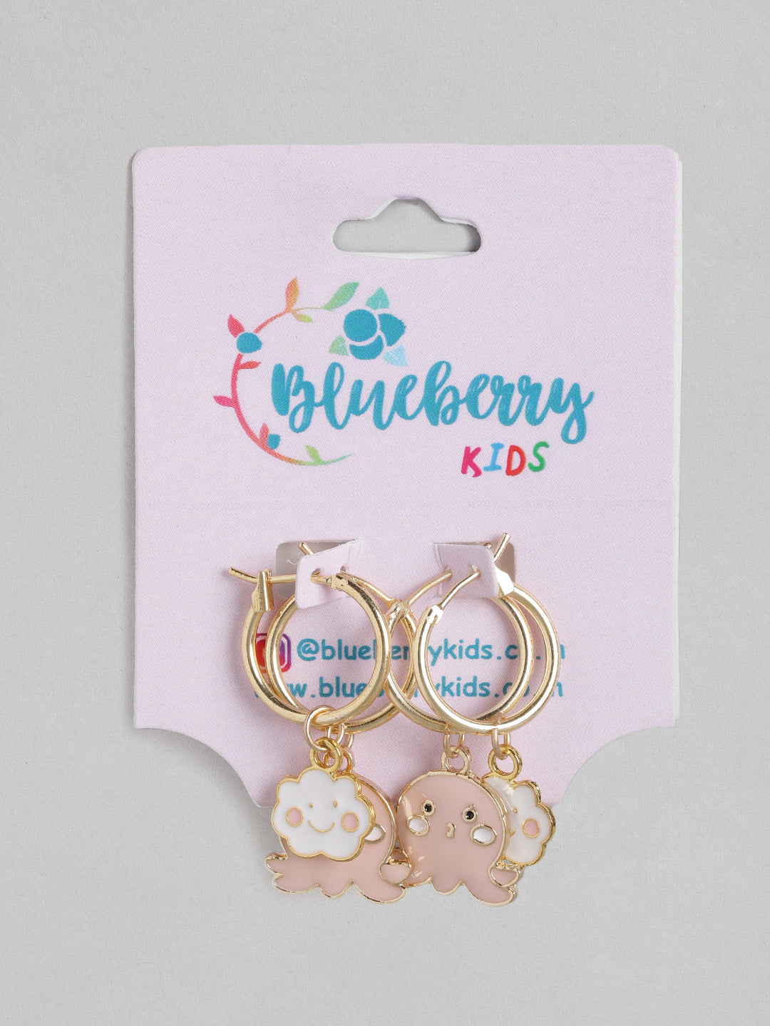 Blueberry KIDS combo gold plated octopus and cloud earring