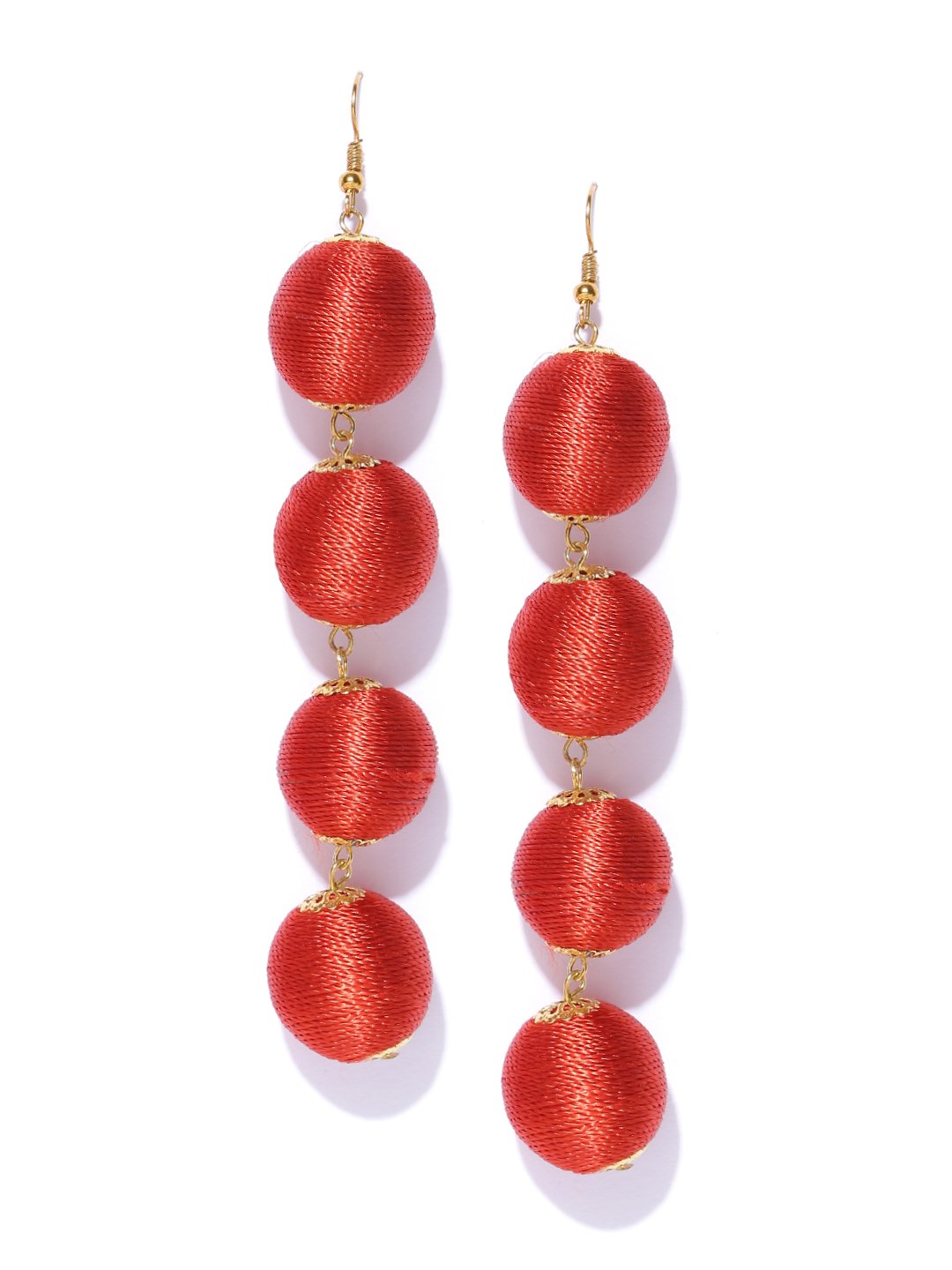 Blueberry red statement earrings