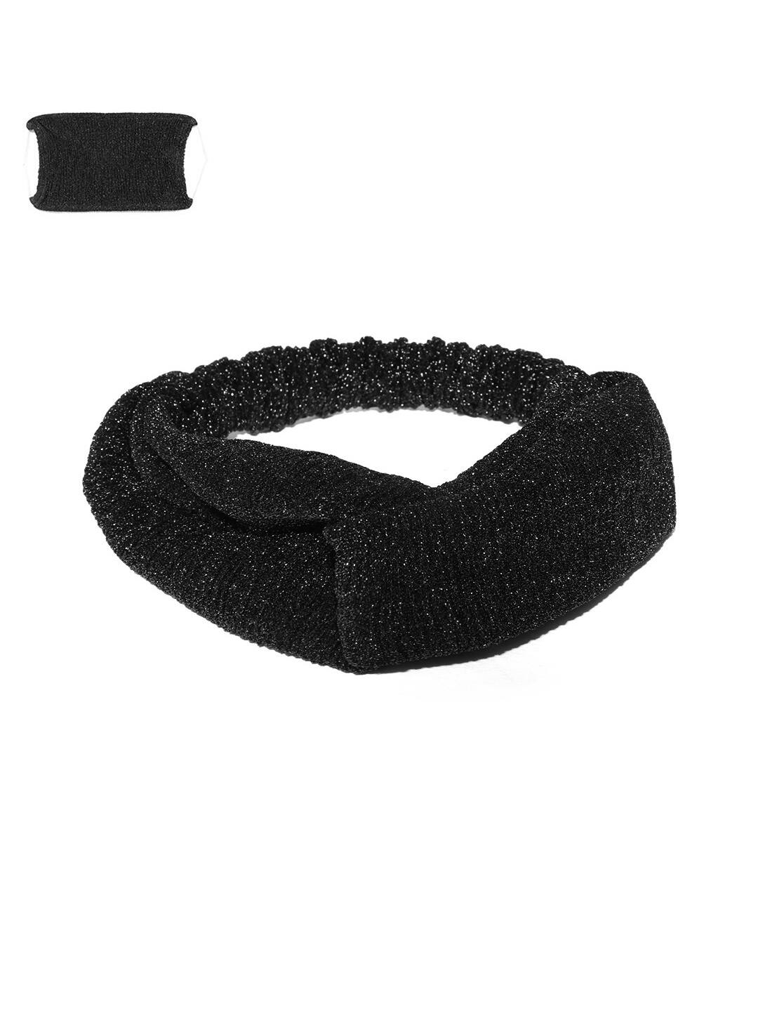 Blueberry glimmer black knot hairband with reusable mask combo