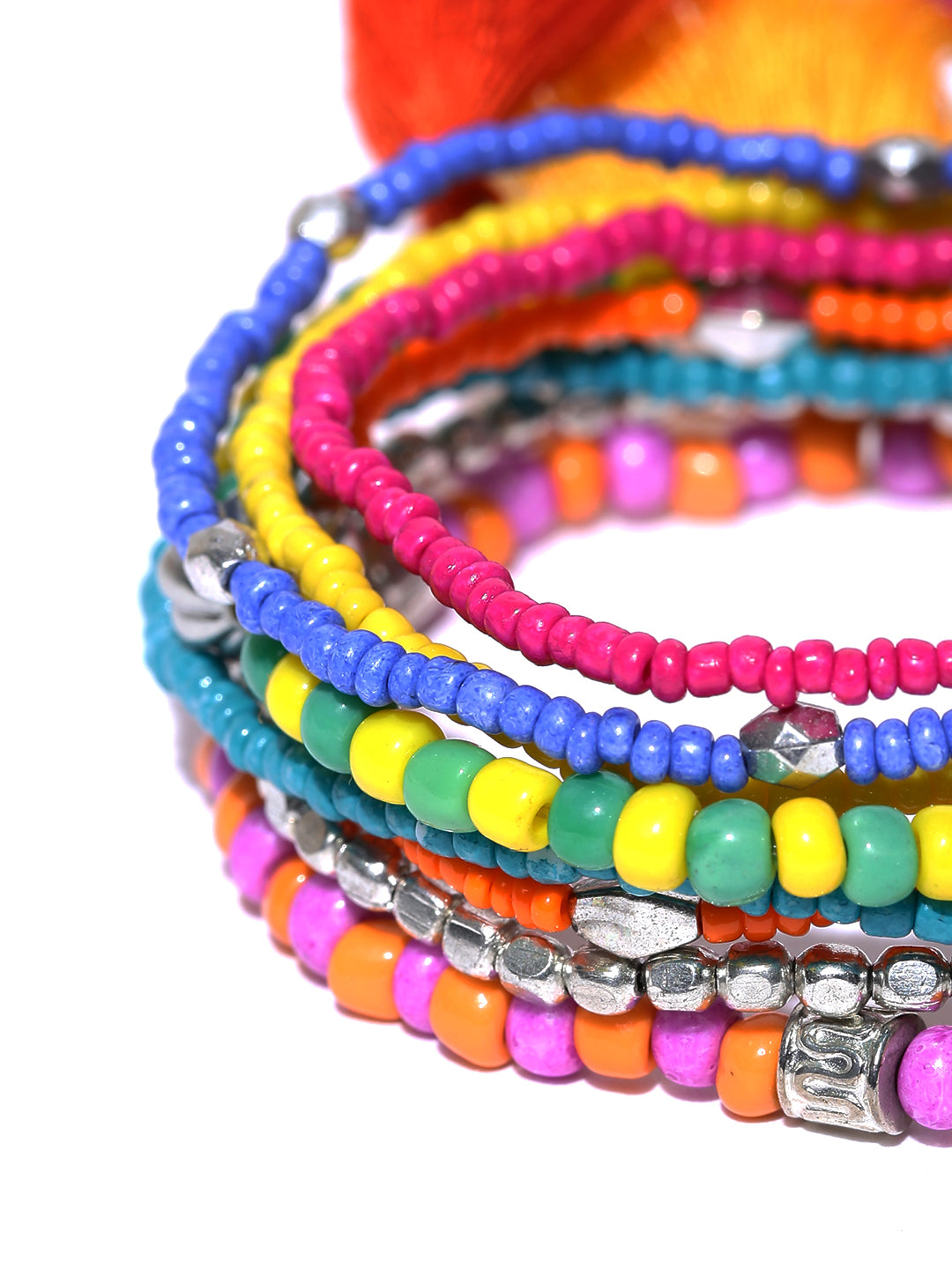 Blueberry Set of 8 Multicoloured Beaded Bracelets