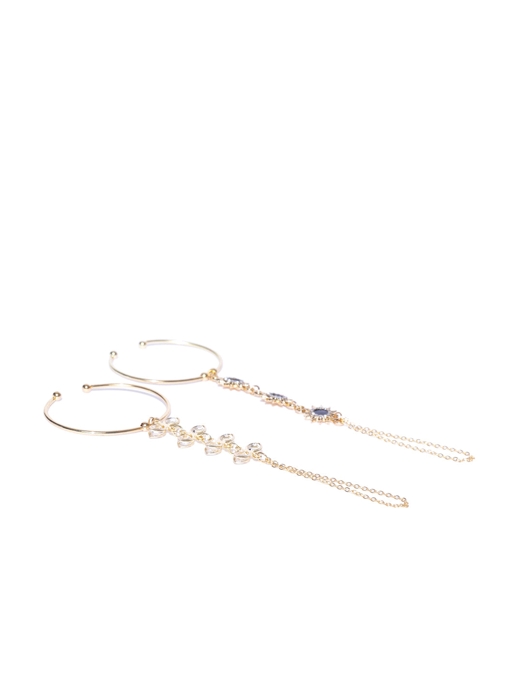 Blueberry set of 2 golden stone deatiling bracelets