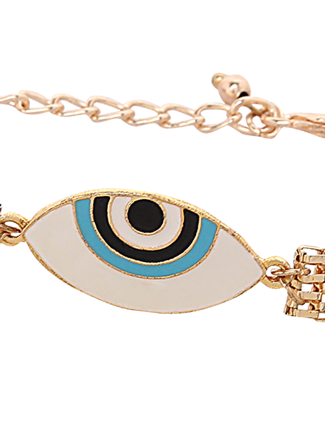 Blueberry Eveil Eye gold plated chain bracelet