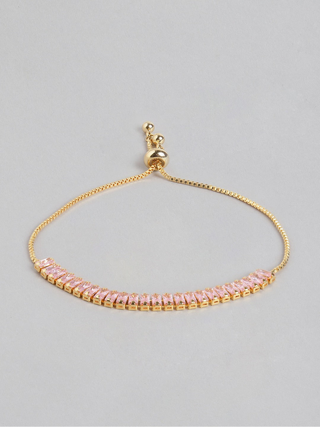 Blueberry pink stone embellished bracelet